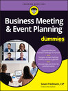 Cover image for Business Meeting & Event Planning For Dummies